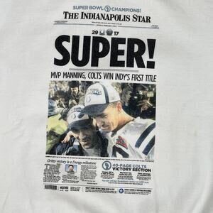 Colts Indianapolis Star Newspaper Super Bowl 41 Camps Sweatshirt Manning Dungy M